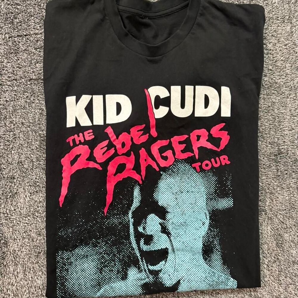 Kid Cudi Rebel Ragers Tour hip hop rap music merch tee size large